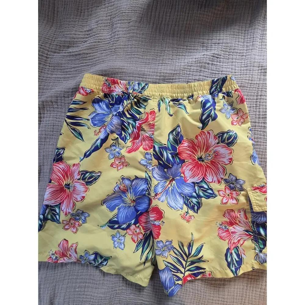 Polo Ralph Lauren Mens Floral Beachwear Swim Trunks size L beach resort cruise